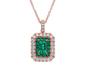 Collana oro, smeraldo e diamanti Oralba