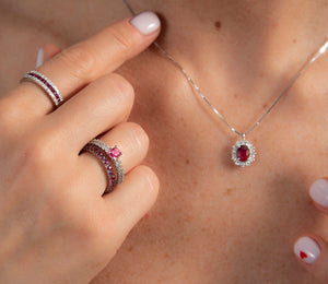 Anello rubino e diamanti Oralba
