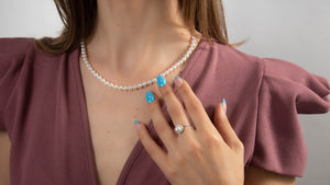 Anello Nimei con perla e diamanti